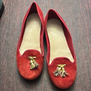 Cole Haan Women's Red Suede Loafers